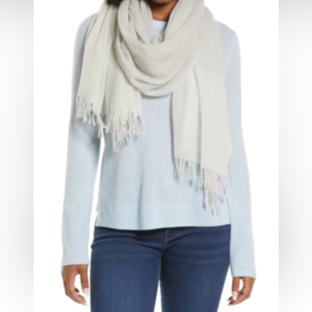 Nordstrom Cashmere Scarf - Gray Combo